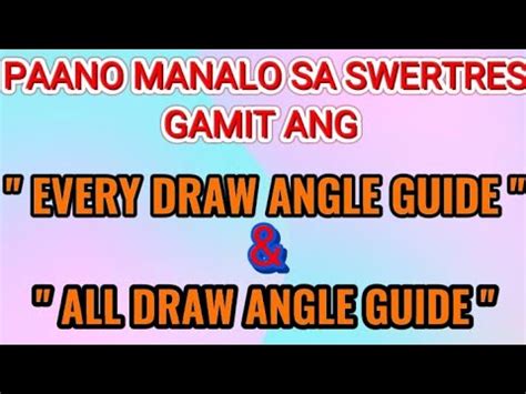 Paano Manalo sa Swertres and STL gamit Ang Every .